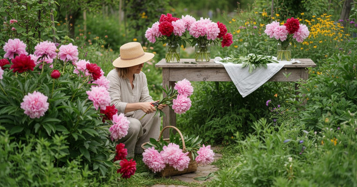 Récolte et conservation des pivoines au jardin