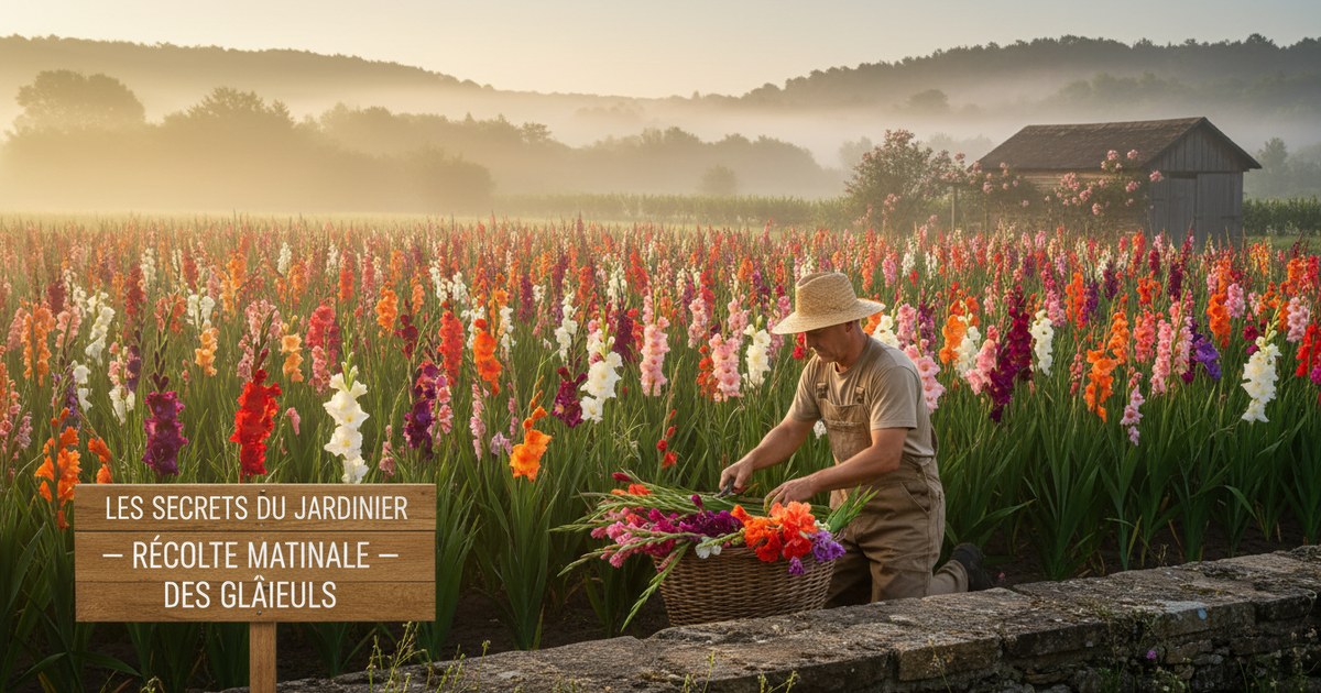 Récolte matinale des glaïeuls : les secrets du jardinier